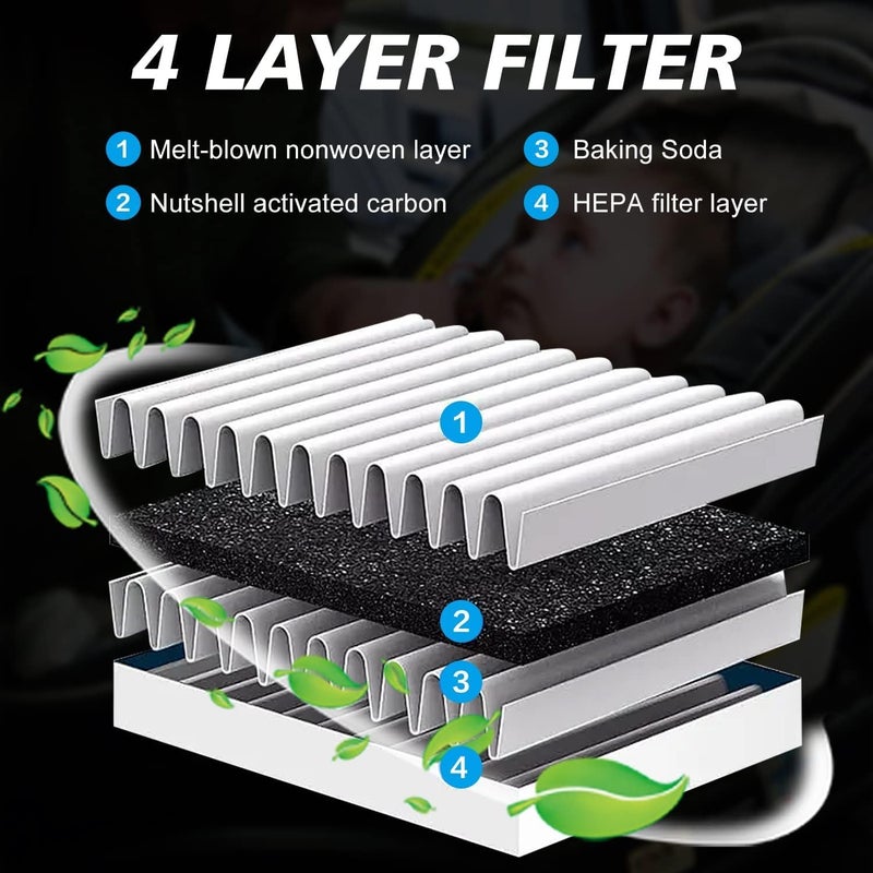 Capume Cabin Air Filter JM040 Fit for Camry 2020 2021 2022 23 24 2025 Corolla,Prius Prime,RAV4,Sienna,Venza,Avalon, UX200,RX350,RX450h,NX250, NX350,ES350,Ascent,Crosstrek, Impreza,Legacy,Outback,CX-9 - Image 4
